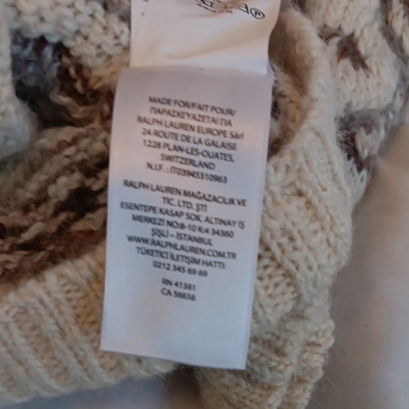 Polo Ralph Lauren Cream Aztec Southwest Style Womens wool blend Cardigan Sweater - Picture 4 of 10